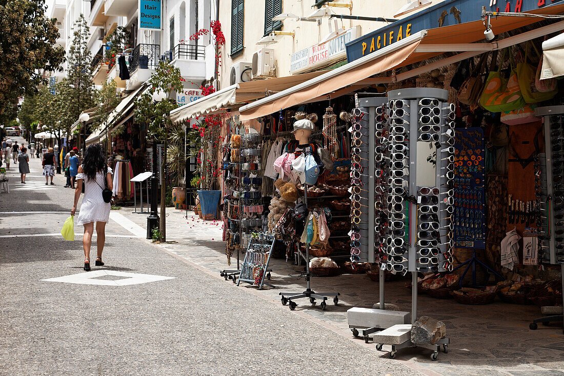 Einkaufsstraße, Agios Nikolaos, Lasithi, Kreta, Griechenland